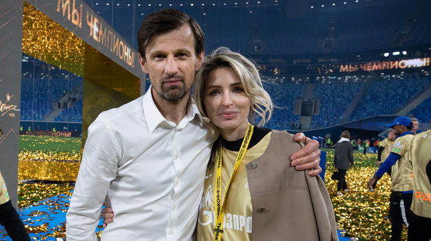 Главный тренер «Зенита» Сергей Семак с женой Анной. Фото Анна Мейер, ФК «Зенит»