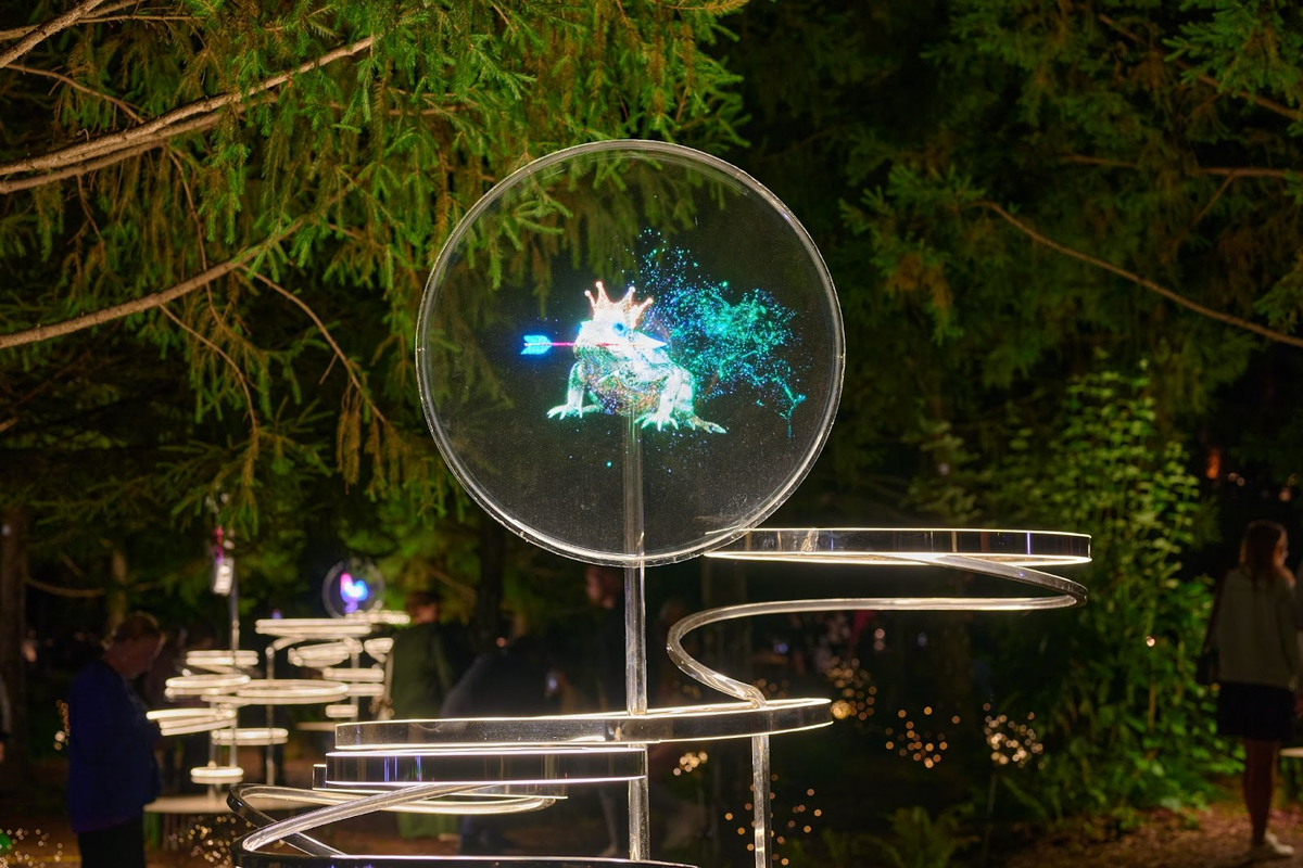 Инсталляция студии Akademia в парке «Зарядье» в рамках фестиваля «Город света» 