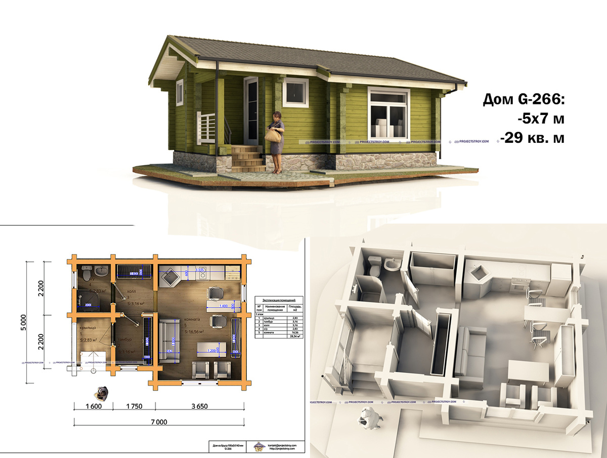 проект из бруса сухого