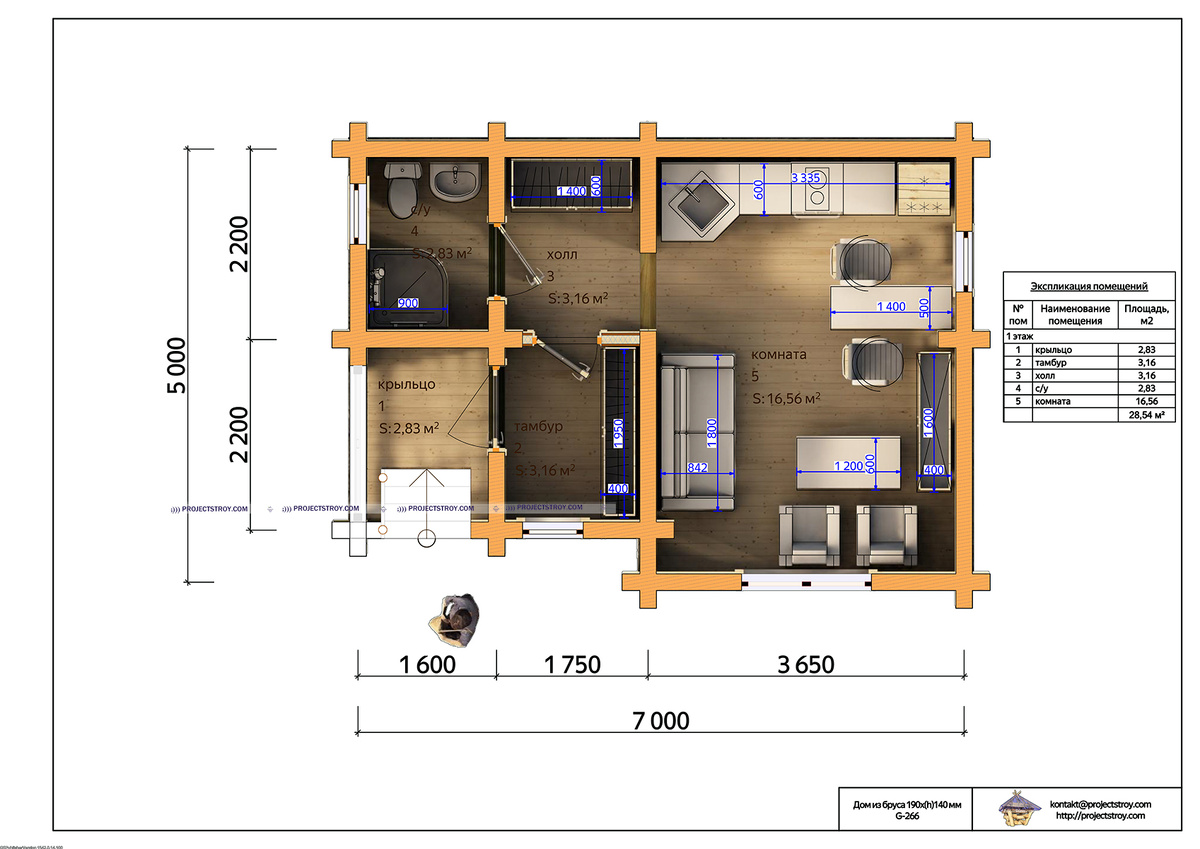 планировка дома из бруса