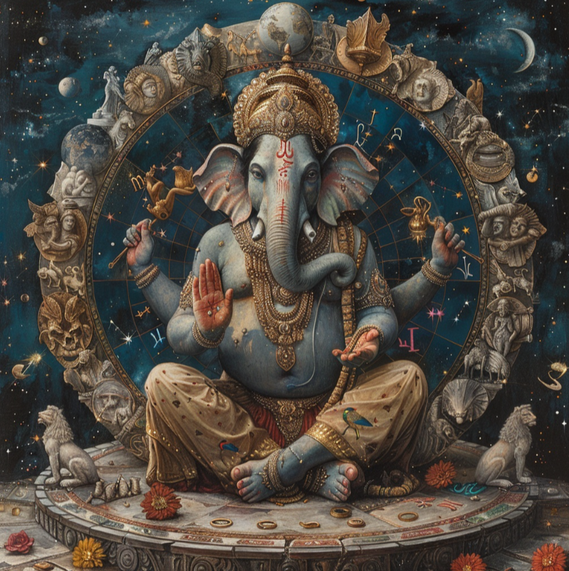 Божество, связанное с Муладхарой - Ганеша.