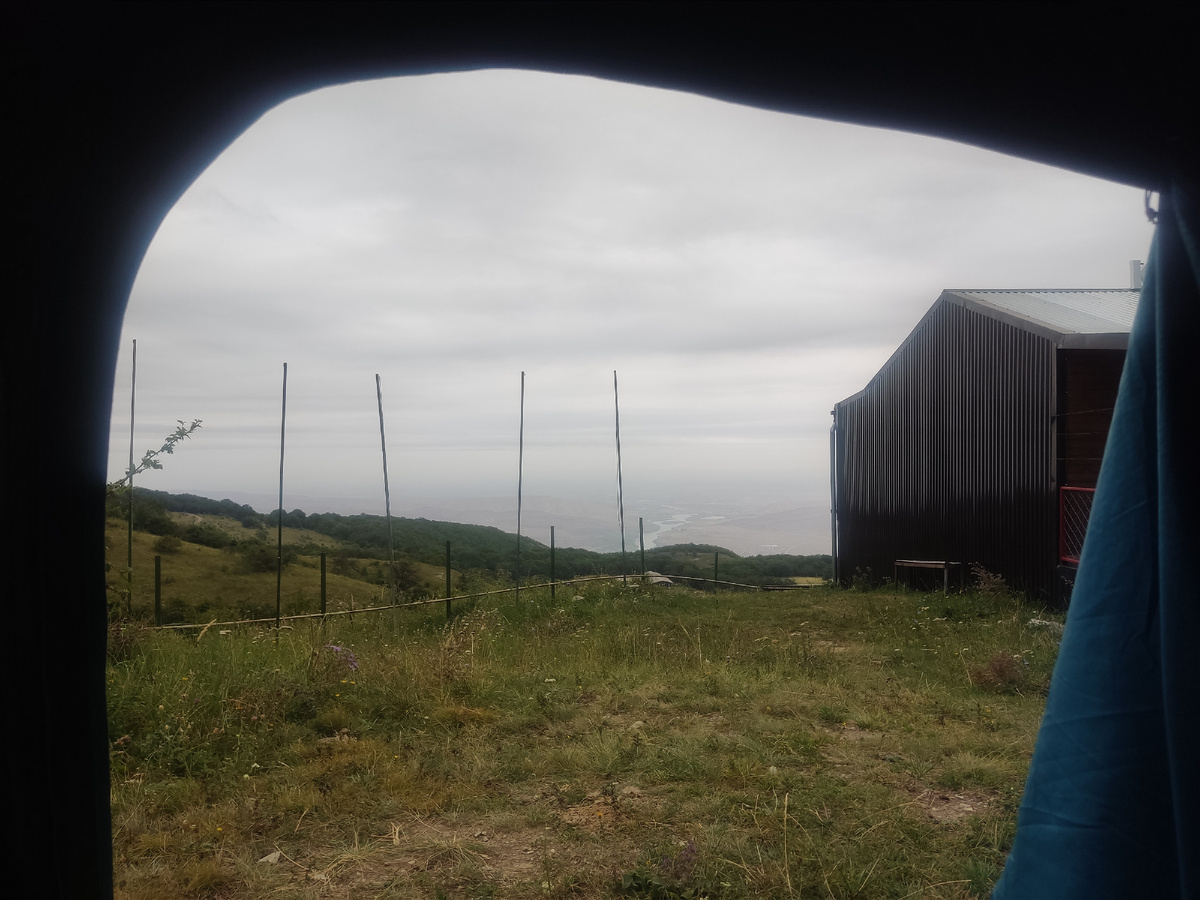 Вид из палатки в кемпинге