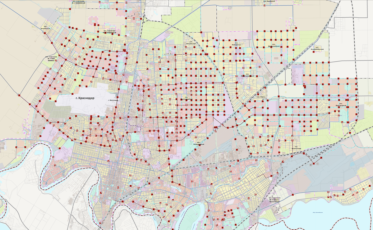 Скриншот ген. плана по прокладке новых трамвайных путей