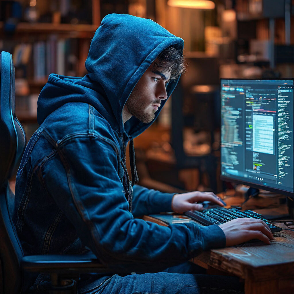 Так нейросеть видит хакера по запросу