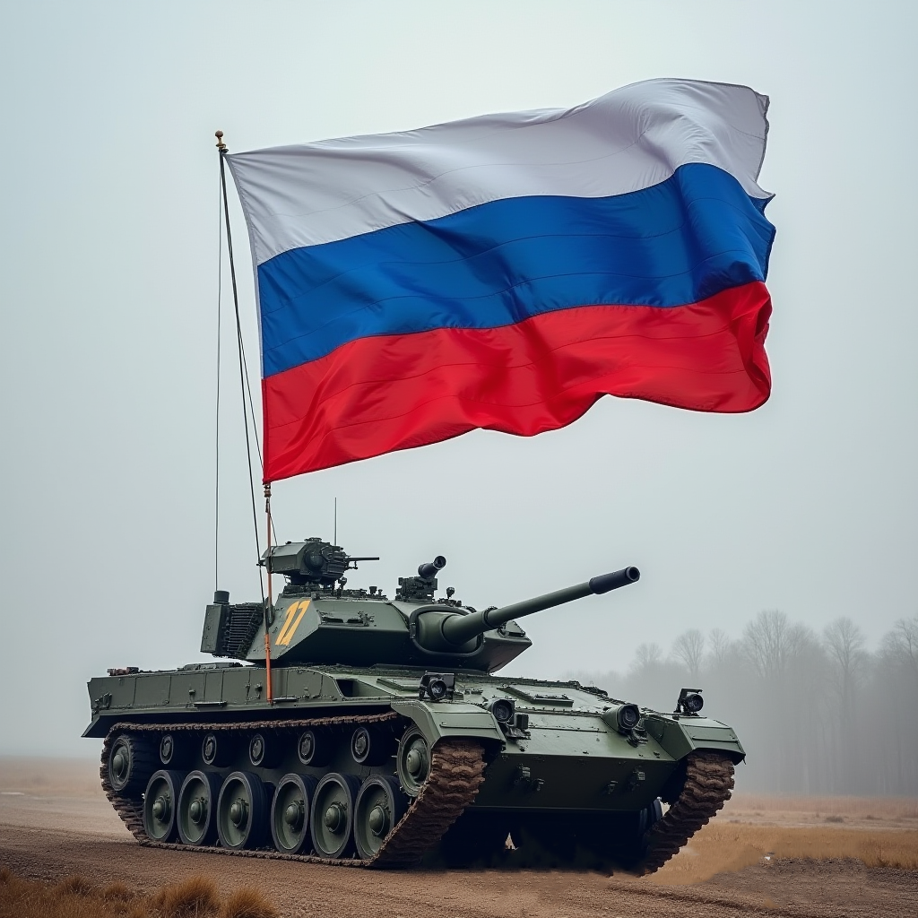 Колонна российских танков на фоне снежных гор — мощь и подготовленность армии РФ.