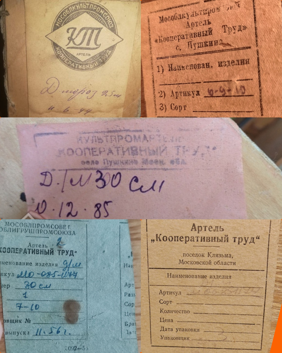 Основные этикетки. 