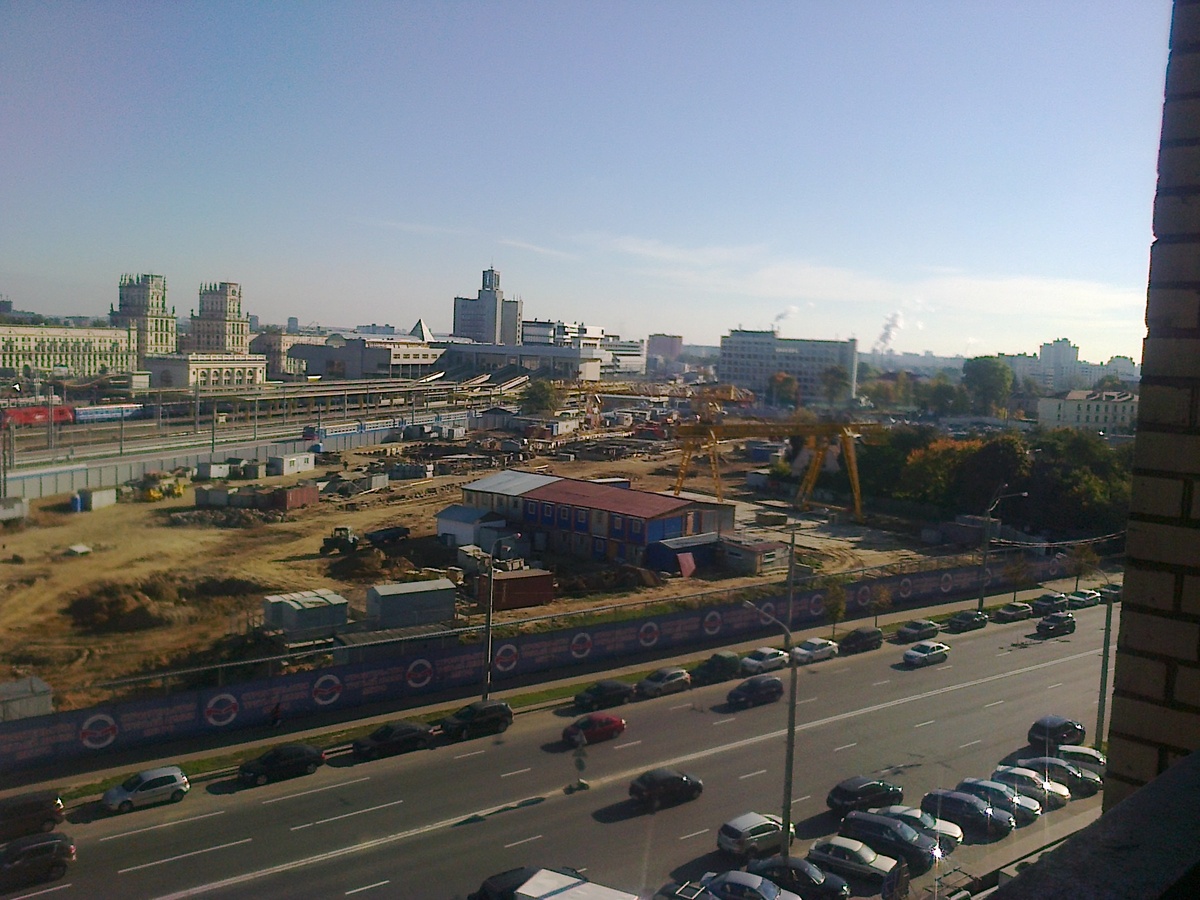 Строящеяся станция метро Вокзальная в 2015