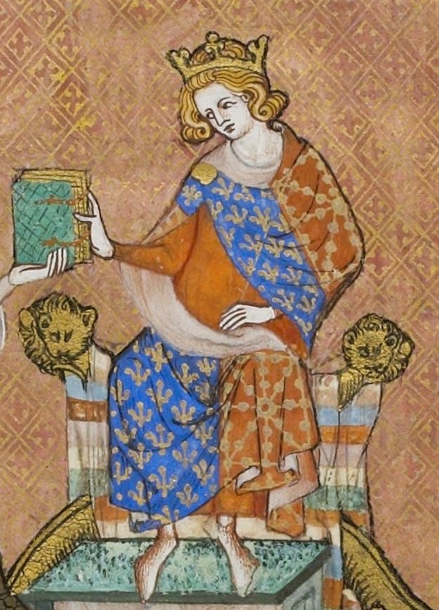 Король Людовик X Сварливый, миниатюра XIV века