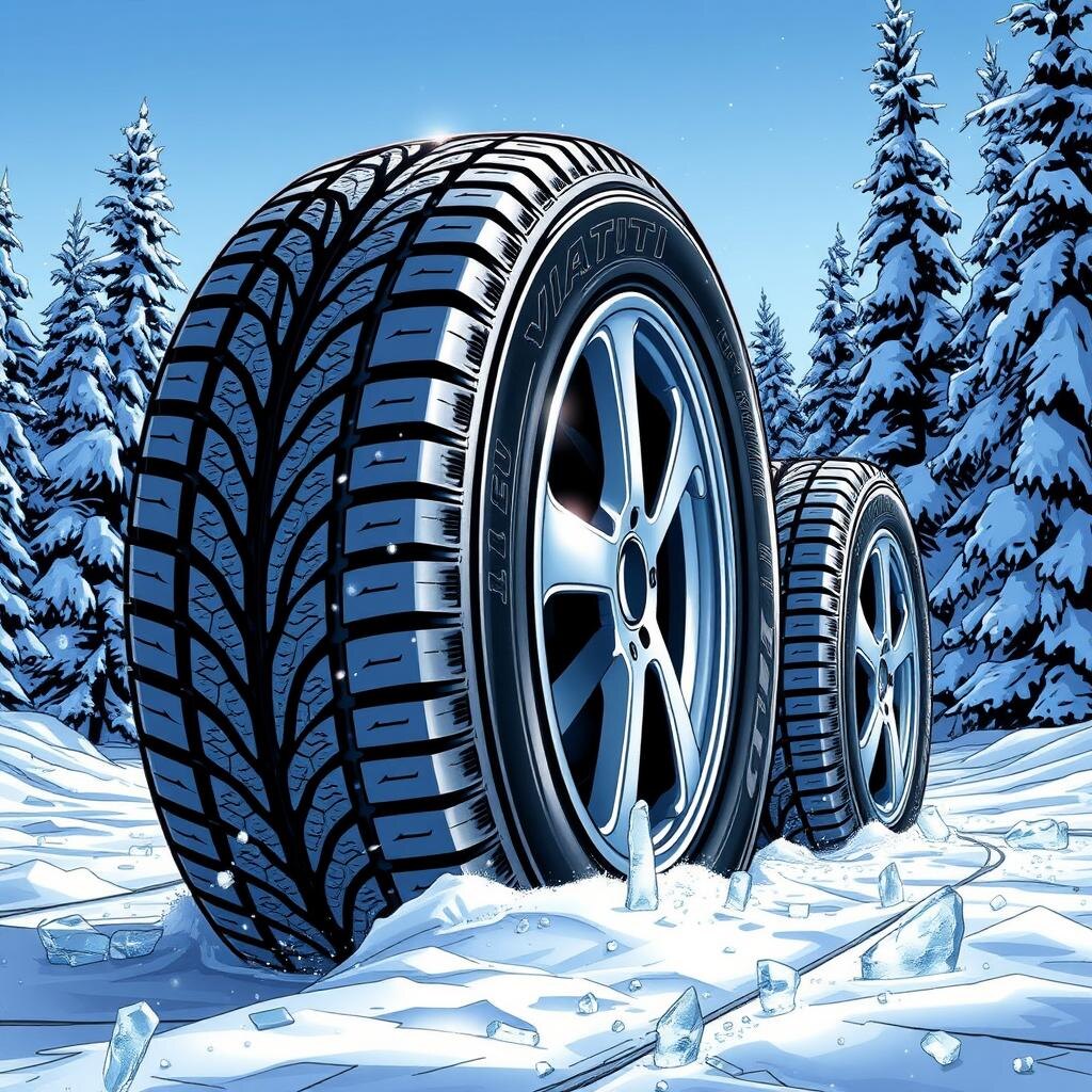 рисунок зимних шин Viatti взят из интерната