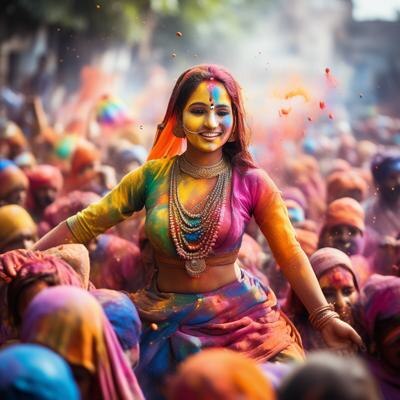 Фестиваль красок в Индии
