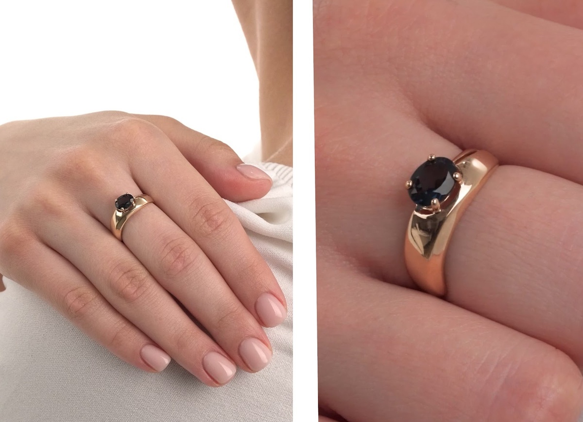 Золотое кольцо с топазом, арт: b21011Z0.