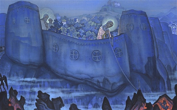 Николай Рерих. Мадонна Лаборис (Труды Богоматери). 1931. Холст, темпера. 84 × 124