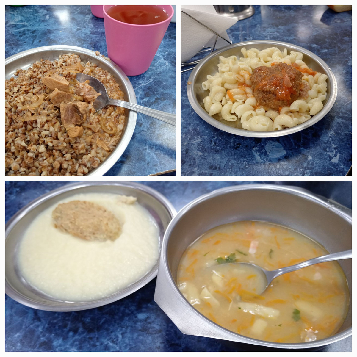 и обедов (говорит, что кормят вкусно)