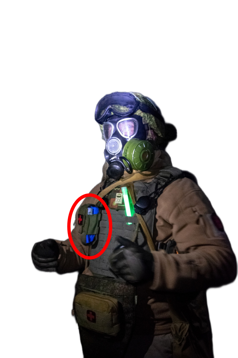 Размещение на груди 