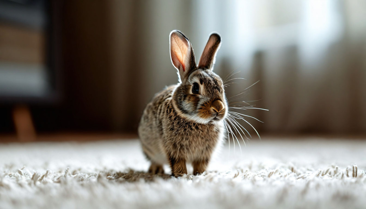 Малыш-кролик исследует новые территории