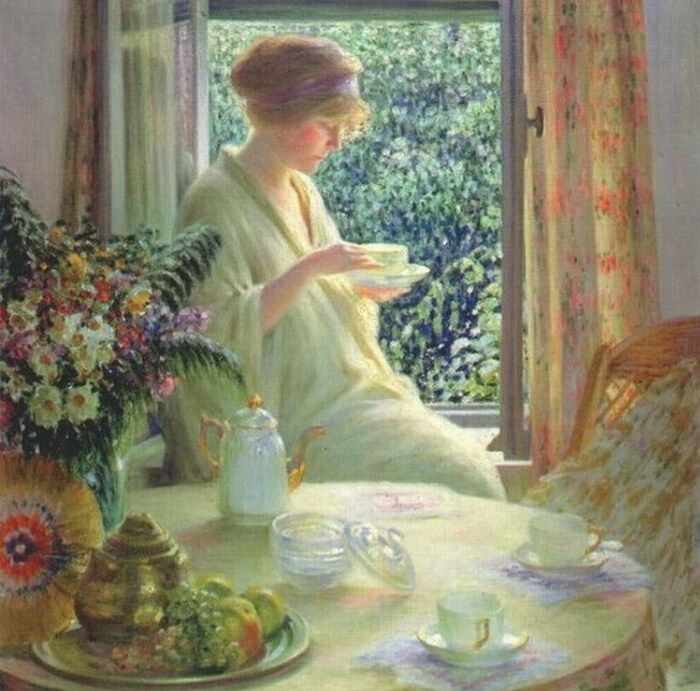 Женщина у окна Живопись