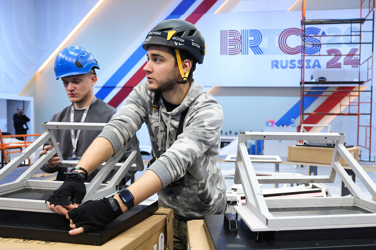 Подготовка к проведению XVI саммита БРИКС в Казани. Октябрь 2024 года. ©Yegor Aleyev/ТАСС  📷