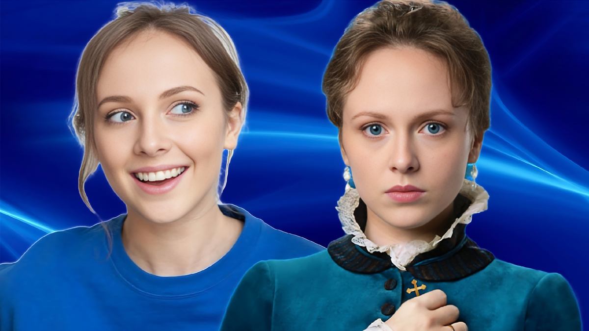 Актриса Соня Присс. Современный образ и образ из сериала «Княдна милосердия». Коллаж. Автор: Елена Д.