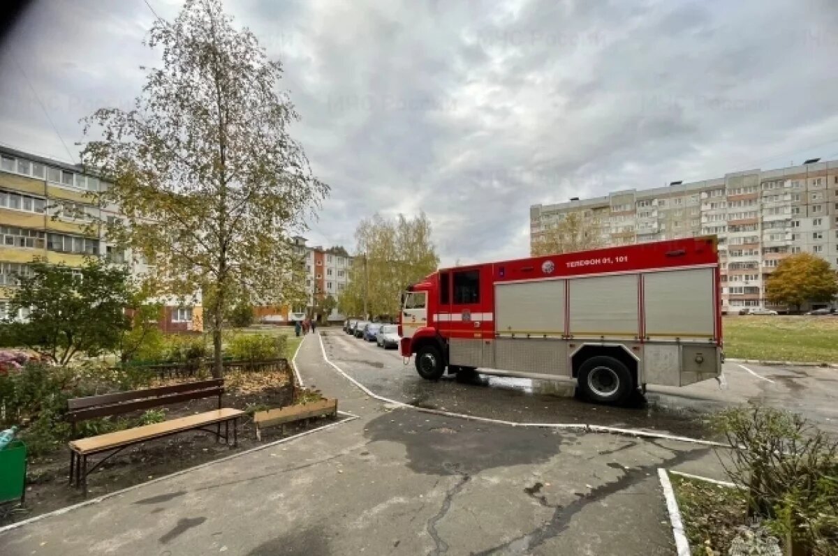    Сотрудники МЧС спасли мужчину из горящей квартиры в девятиэтажке в Брянске