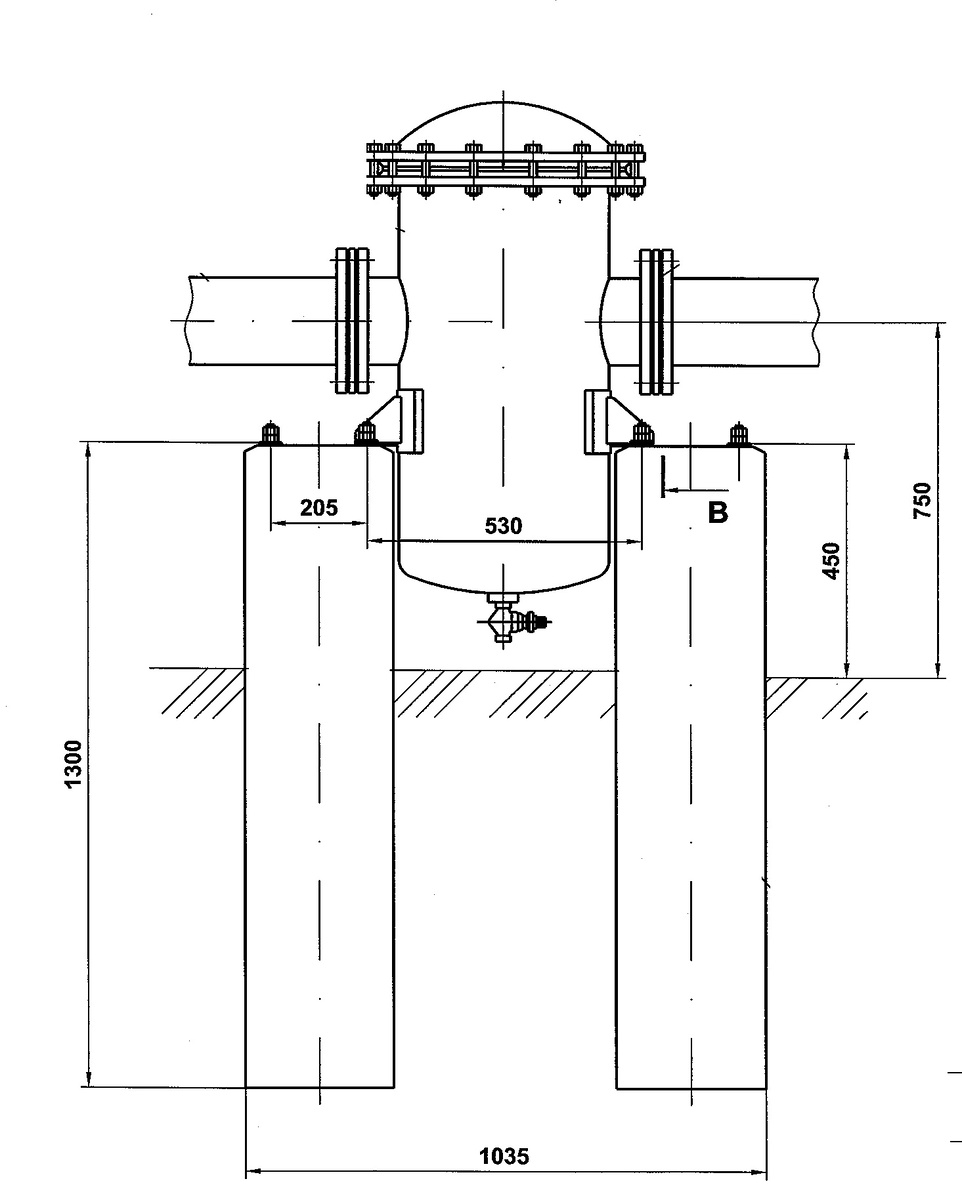 Установка проходного водоотделителя