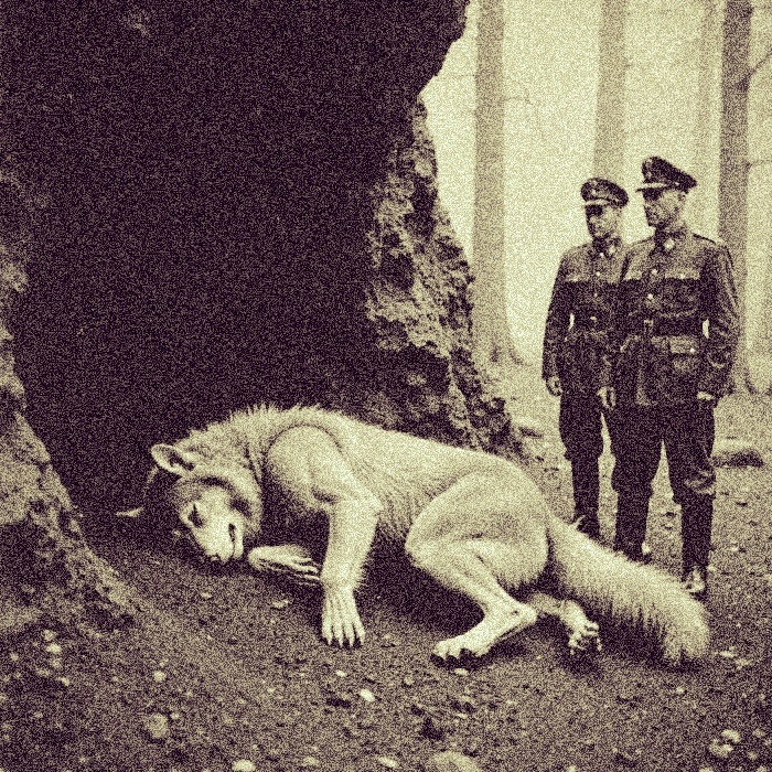 Огромный волк.