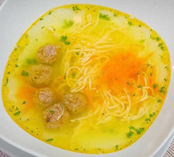 суп с фрикадельками