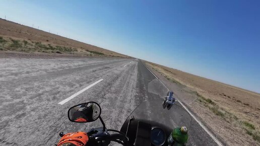 Первая поломка. Харлей разваливается от Казахский др На Памирский тракт ...