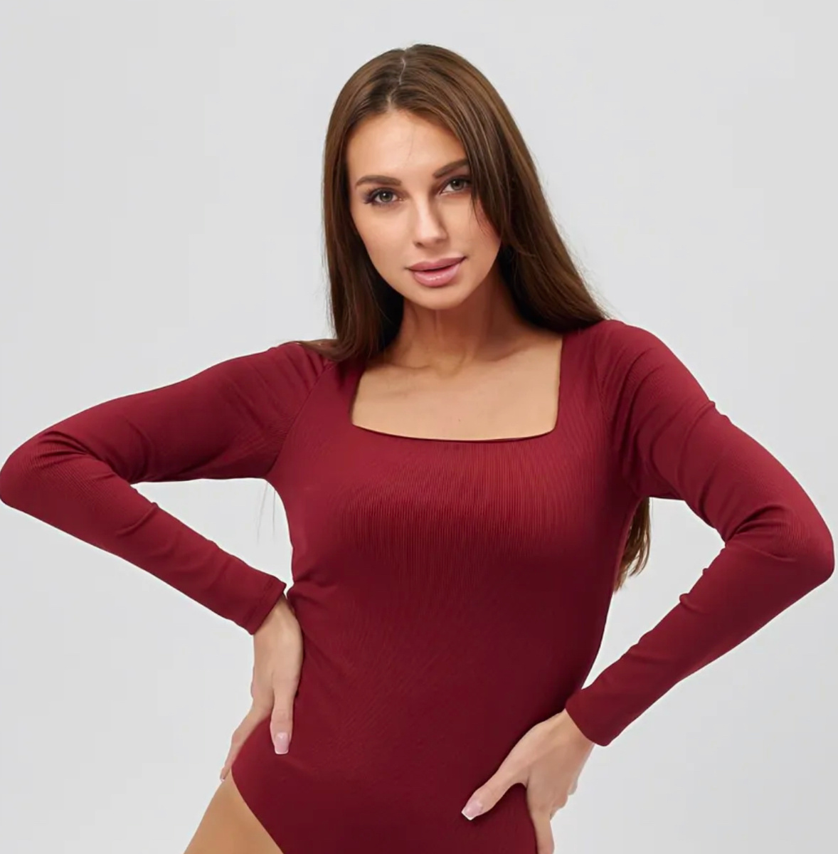 Бордовое Боди 