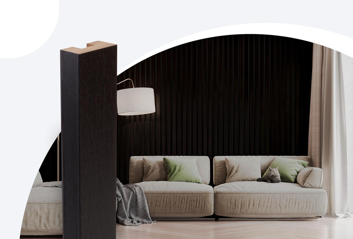 Рейка нашего производства в декоре «Дуб ферарра» 