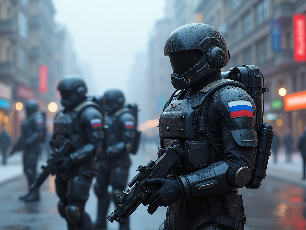 Солдаты будущего в технологичной броне.