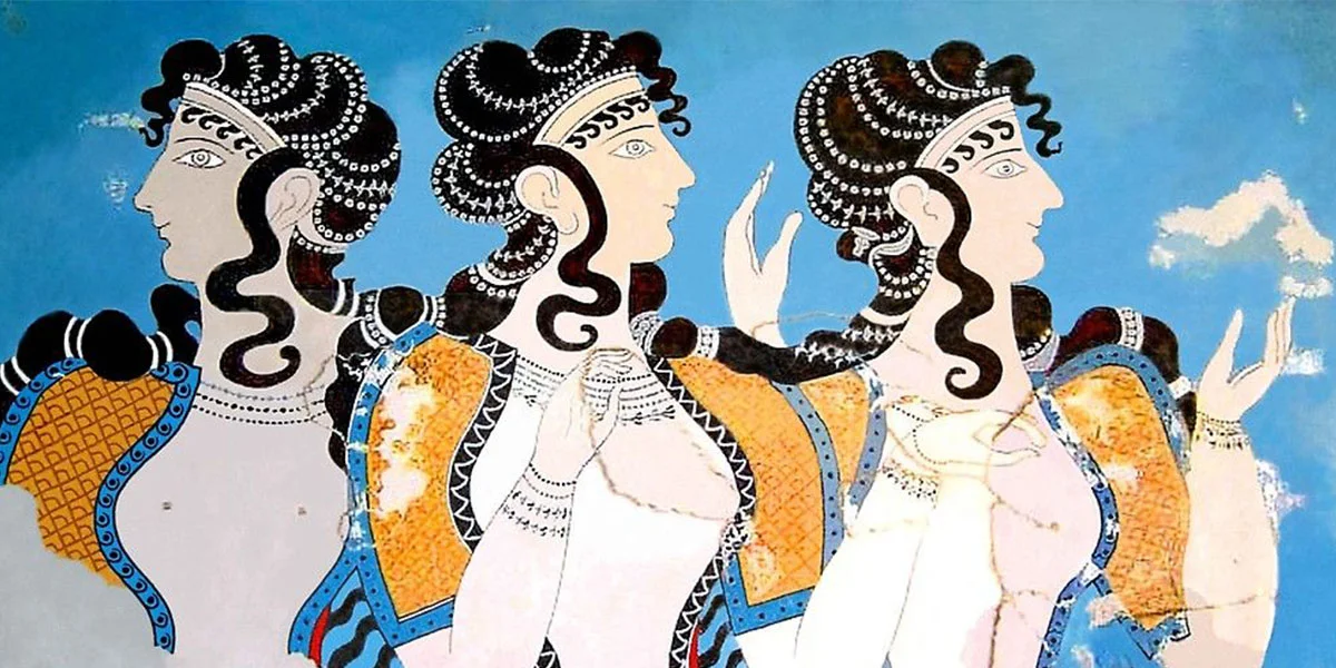 Фрагмент фрески из Кносского дворца, о. Крит.