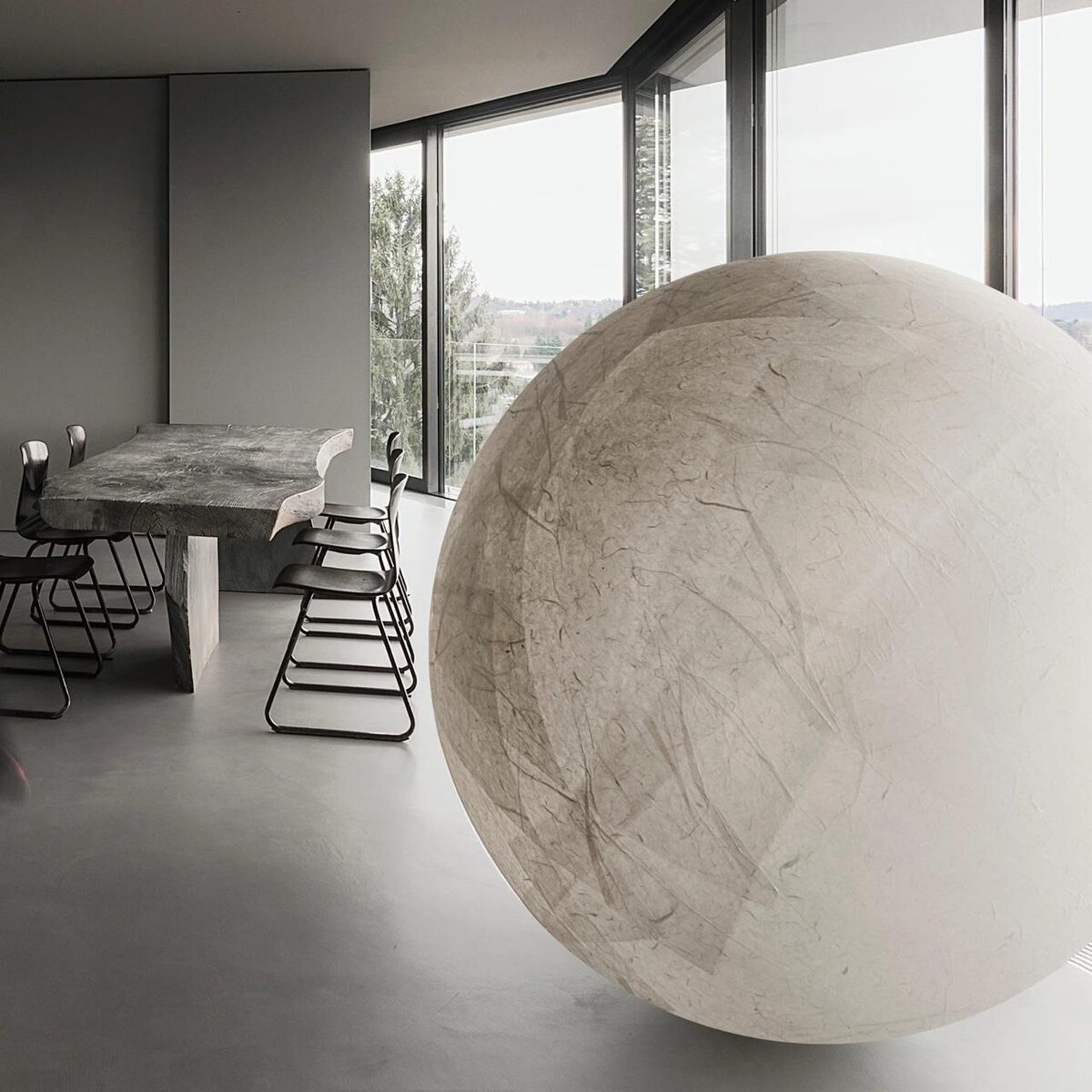 Светильник Moon из японской бумаги, автор дизайна: Davide Groppi