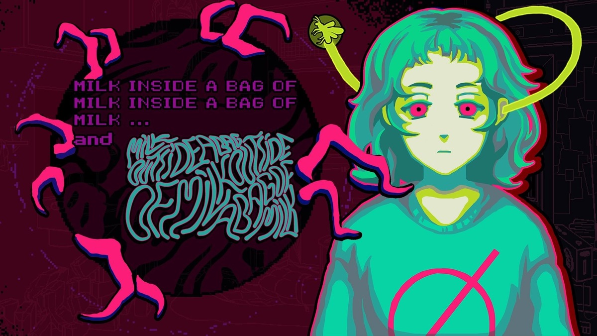 Milk outside a bag of milk outside a bag of milk