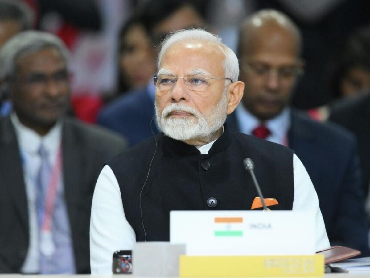    Премьер-министр Индии Нарендра Моди на заседании глав делегаций стран БРИКС в расширенном составе в рамках XVI саммита БРИКС в Казани© Фото : Станислав Красильников / Фотохост-агентство brics-russia2024.ru