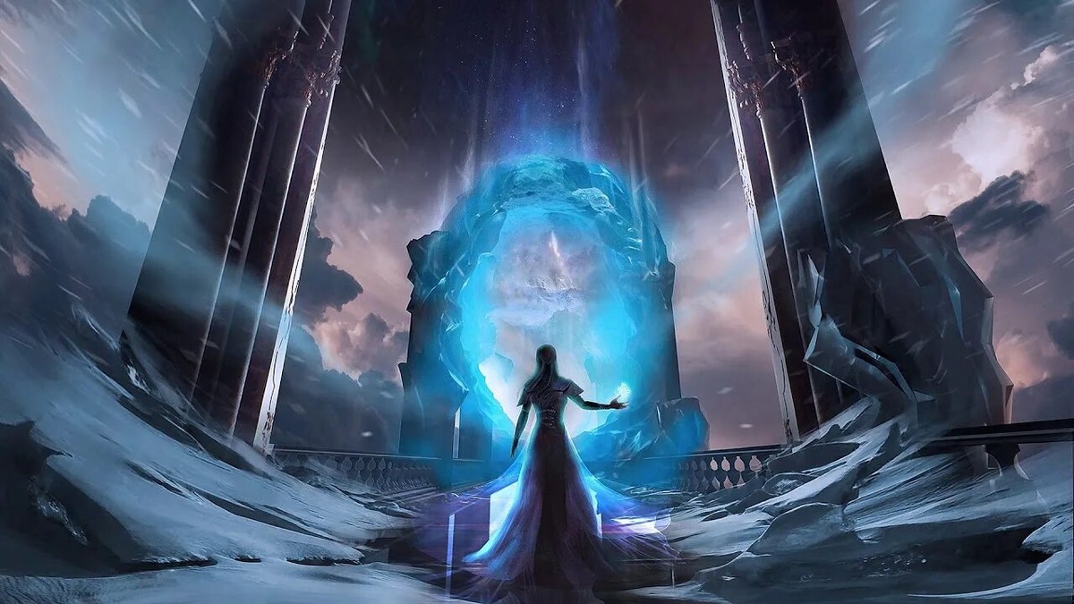 Виктория перед порталом