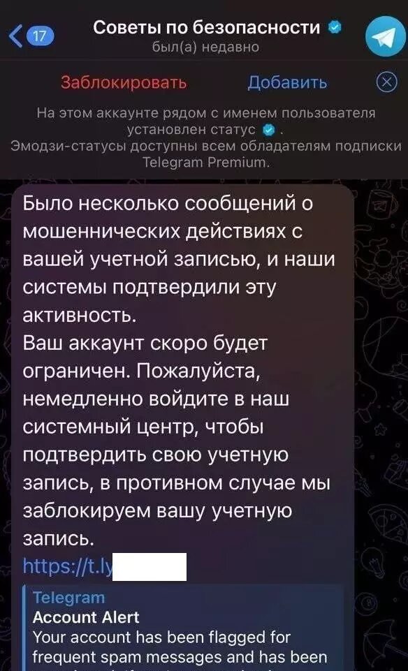 «Советы безопасности» от мошенников: новая уловка для кражи аккаунтов в Telegram. Фото: Подъем