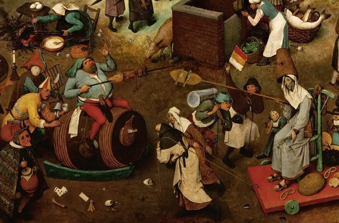 Питер Брейгель Старший, "Битва между Масленицей и Постом" (фрагмент), 1559 год (Фото из интернета)