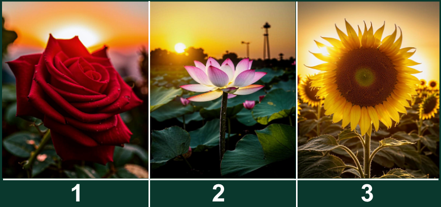 Выберите цветок