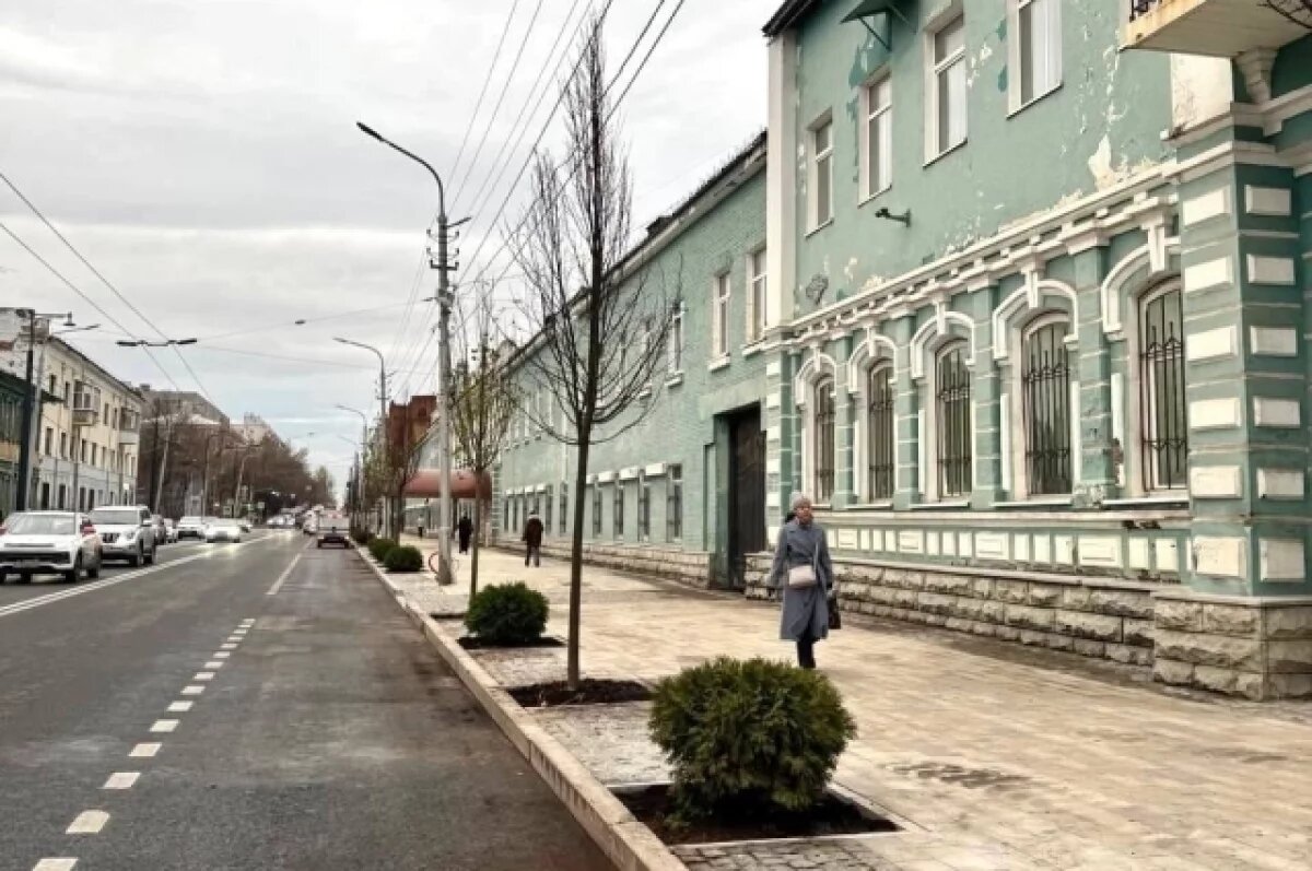    На ул. Коммунистической в Уфе высадили липы и туи