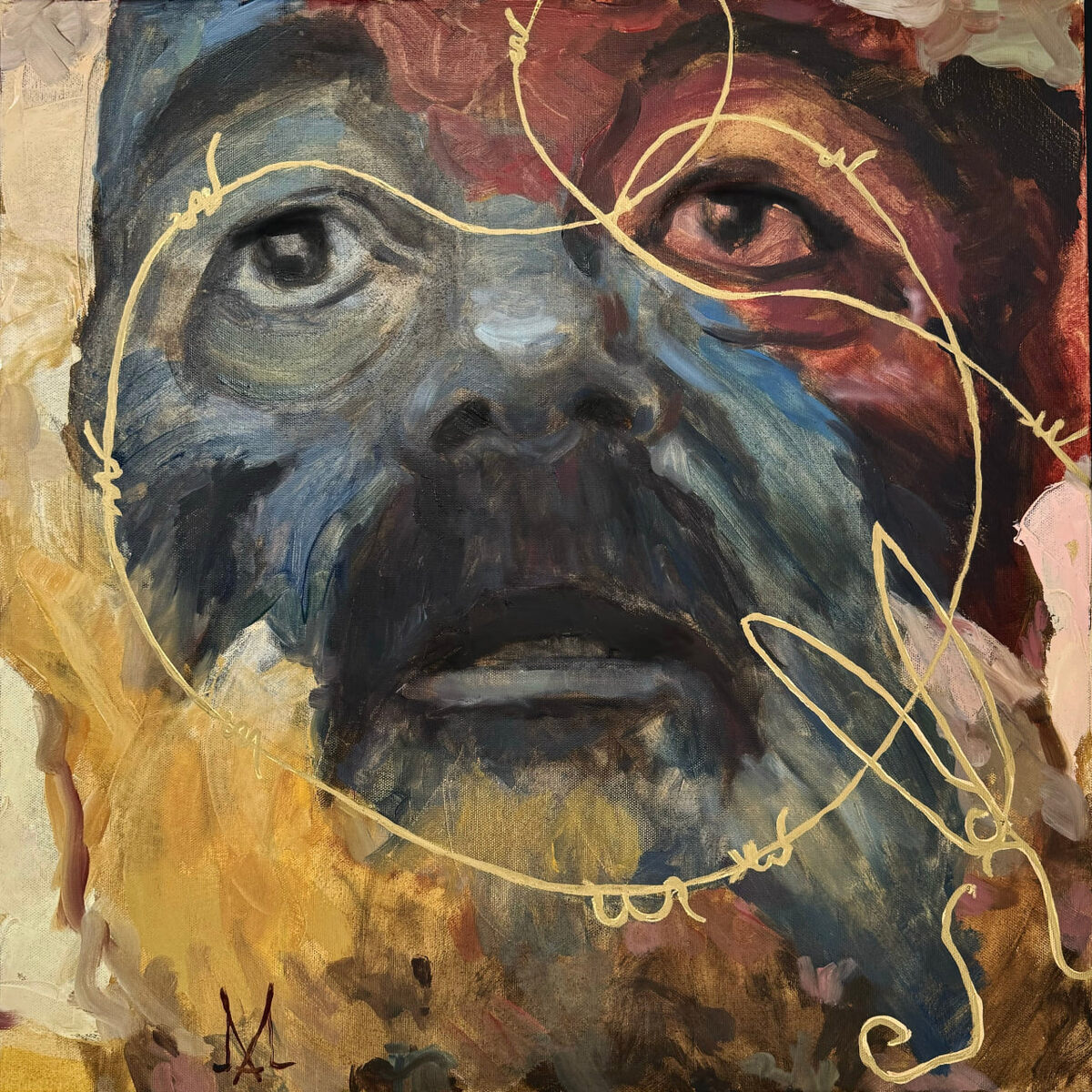 "Ножницы Параджанова" (холст, масло / 50х50см / 2024г.)