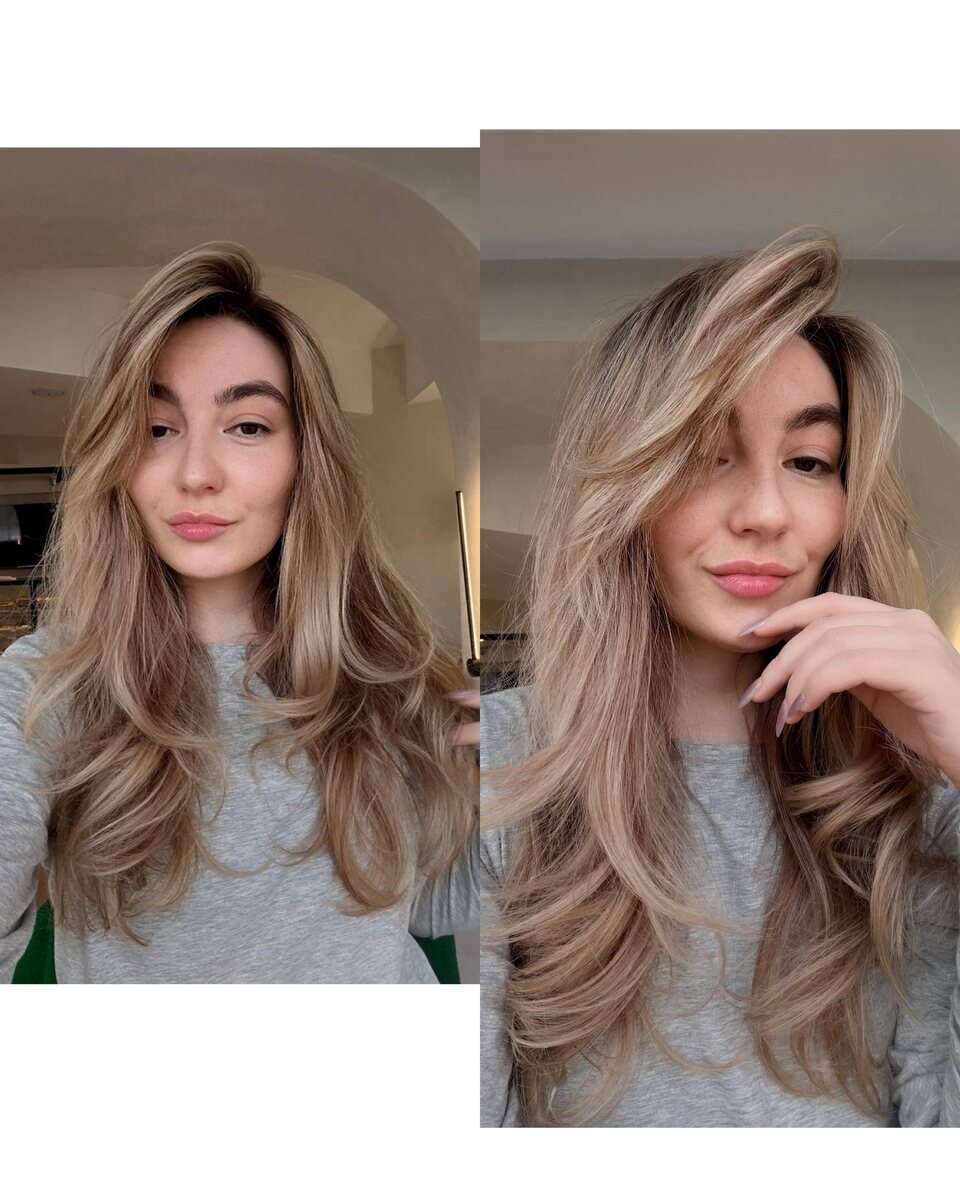 Вот так я выглядела с блондом. Мне нравятся оба варианта, если честно, и то, что я блонд закрасила, я не жалею. 