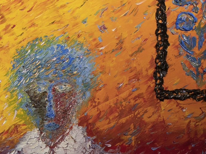 Автопортрет (фрагмент) 80х80 х.м.