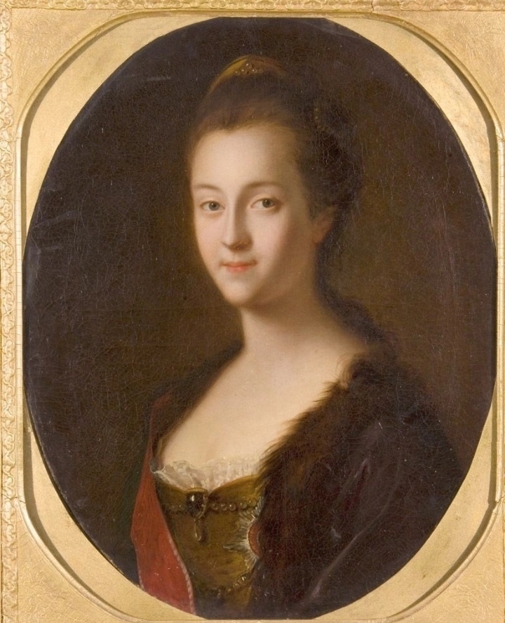 Портрет молодой Екатерины Автор: Луи Караван. Место: Государственный Русский музей.