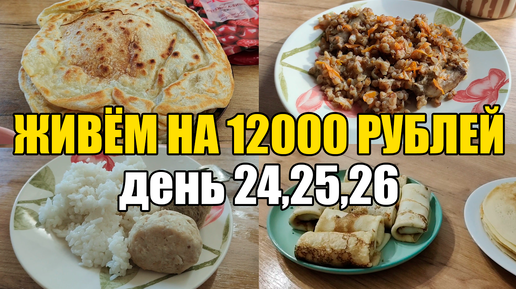 Живём на 12000 в месяц/Экономное меню на семью из 4 человек