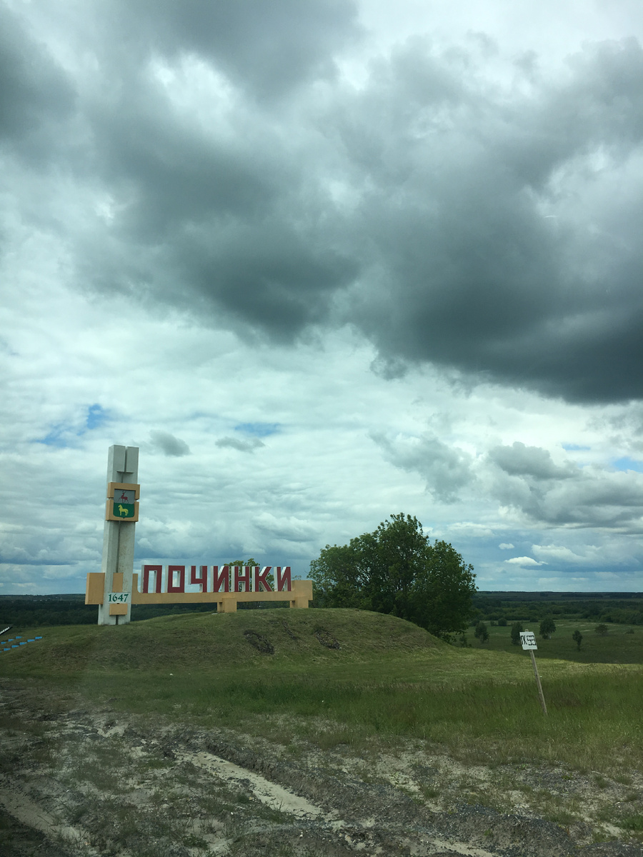Фото автора. На въезде в село Починки 