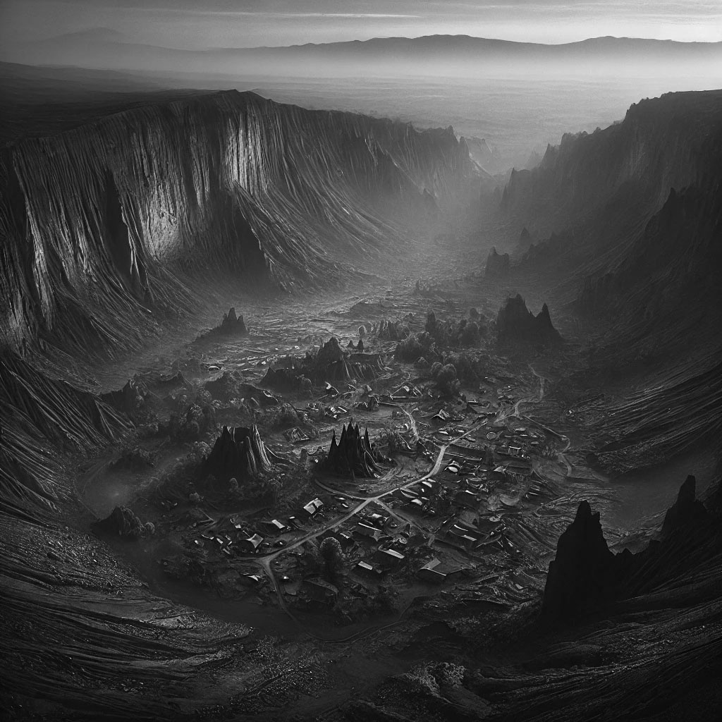 Долина в жерле вулкана