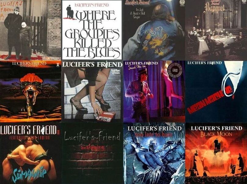 Все альбомы, записанные группой Lucifer’s Friend с 1970 по 2019 гг.
