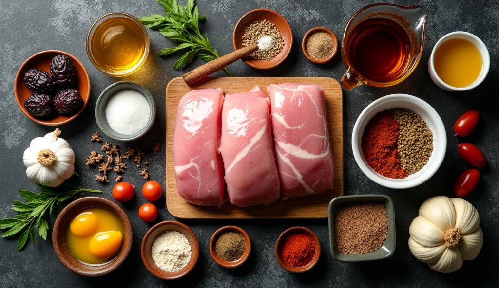 Ингредиенты для свинина с черносливом