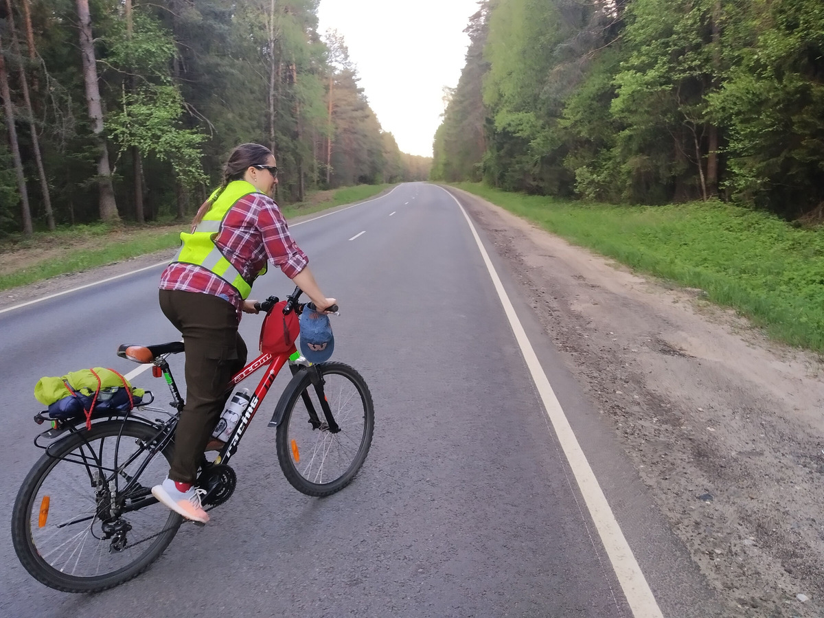 Лена докатывает последние 10 км