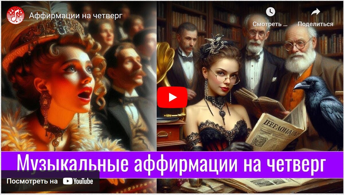 Музыкальные аффирмаций на четверг от Праздники.ру